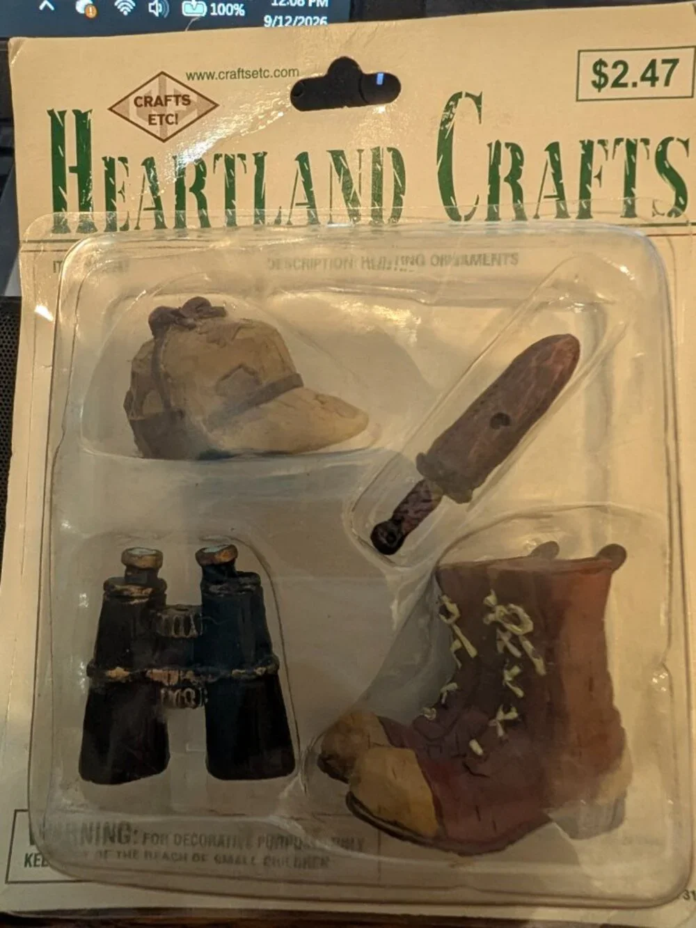 Heartland Crafts 4 Figurine Hunter, Bird Watcher, Hiking, Cake Decoration/Topper